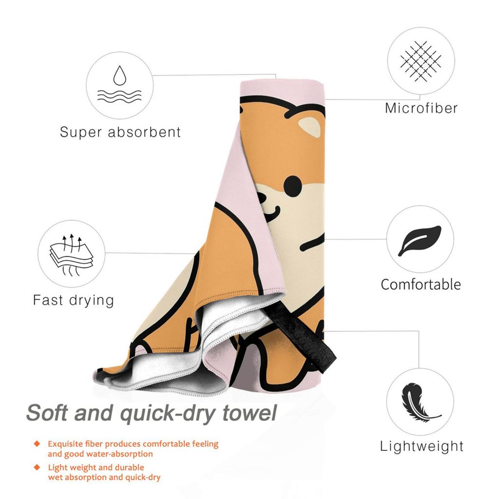 Pomeranian Beach Towel Soft Microfiber Quick Dry Absorbent Quick Towels For Bath