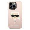 Karl Lagerfeld KLHMP14XSLKHLP iPhone 14 Pro Max 6.7" hardcase light pink/light pink Silicone Karl`s Head Magsafe