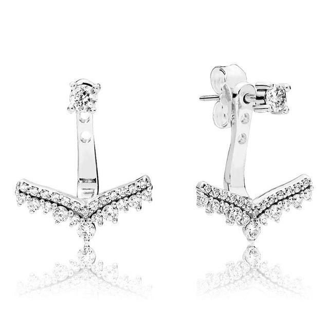 925 Sterling Silver Crystalized Snowflake Poetic Blooms Interlocking Circle Round Circle Earring For Women Gift Fashion Jewelry