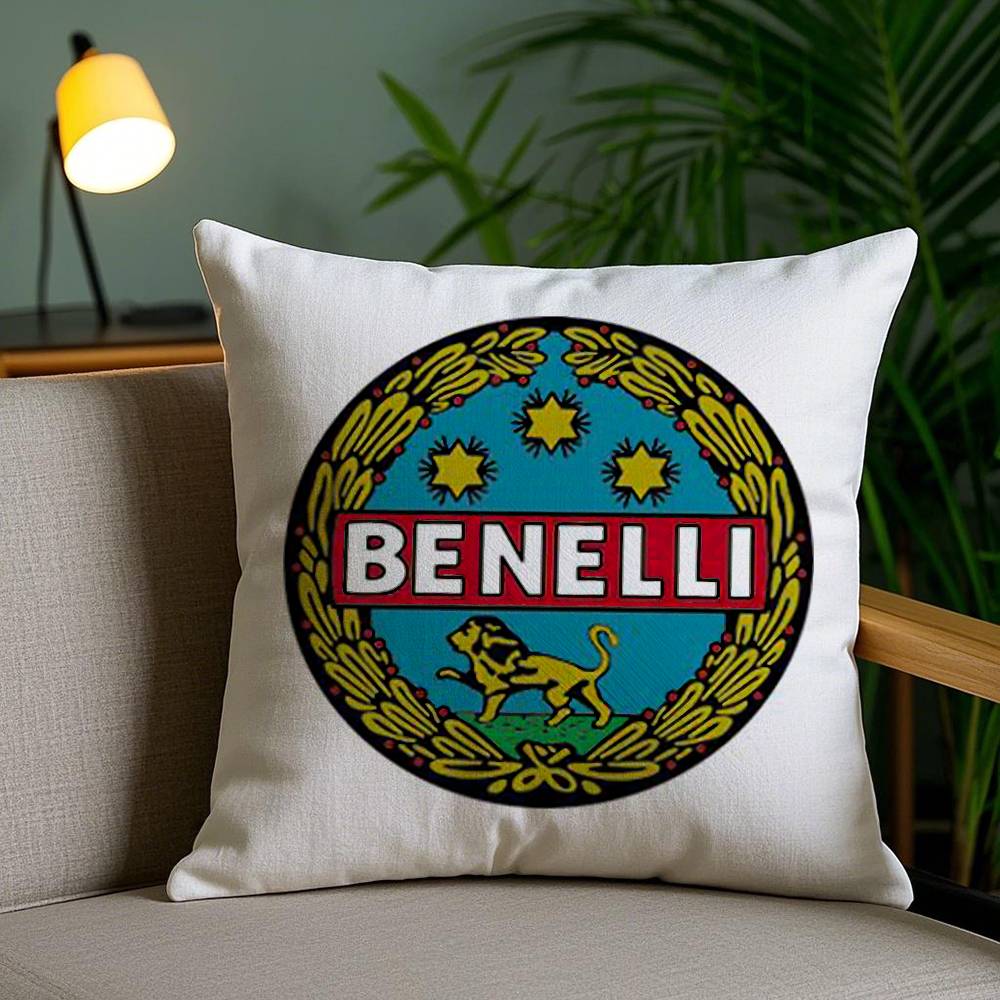 Cool B-Benelli Pillow Case Home Dorm Chair Back Short Plush Double-Sided Printing Office Nap Time Cushion Cover