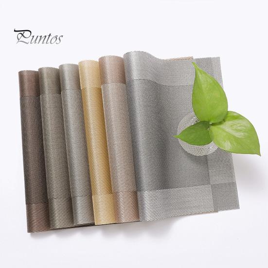 Woven Vinyl Placemat Heat-Resistant PVC Placemat Non-Slip Washable Table Mat Protects Table from Burns Stains Dining Mats for Home Restaurant Bar