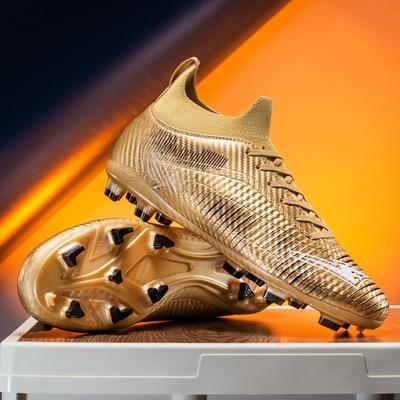 Unisex Fußballschuhe Student Große Größe Fußballschuhe Kunststoff Langer Stollen AG Kunstrasen Trainingsfußballschuhe