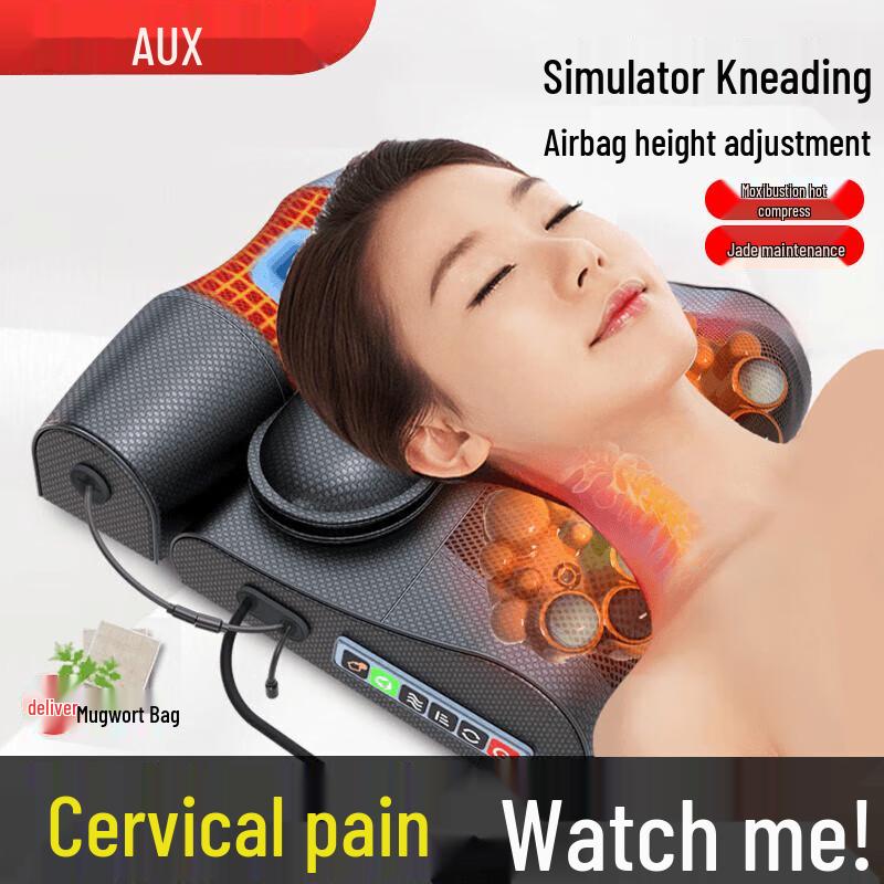 AUX Multifunctional Neck and Shoulder Massager Pillow