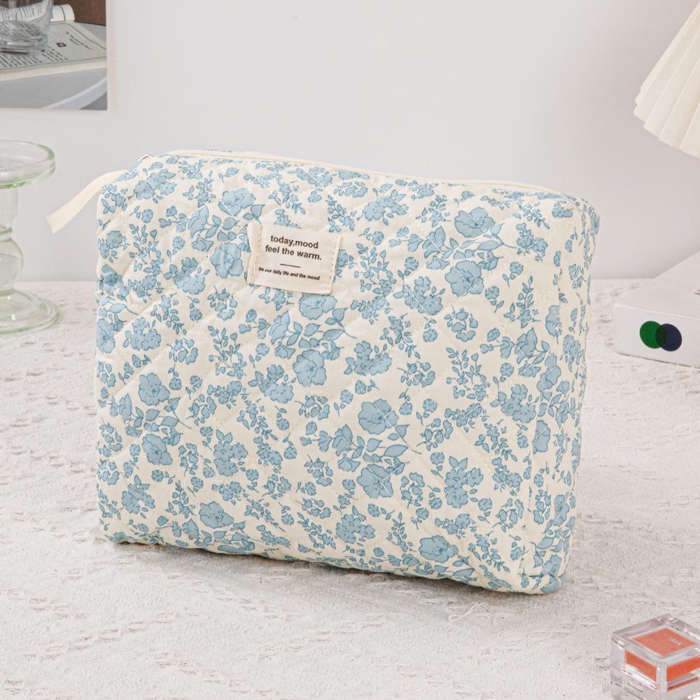 Gestepptes Rot Kariertes 3-teiliges Make-up-Taschen-Set mit Clutch mit großem Fassungsvermögen