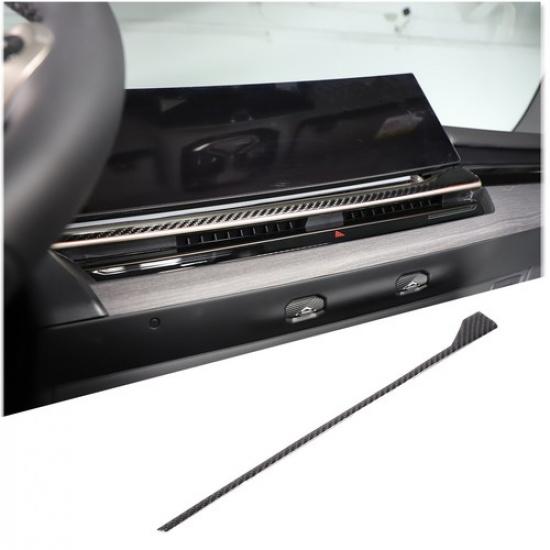 Carbon Fiber Center Navigation Strip Trim Sticker For BMW 5 Series G60 i5 2024+