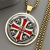 Men's Knights Templar Trendy Men's Faith Totem Accessories Anti-rust and Wear-resistant Necklace Pendant