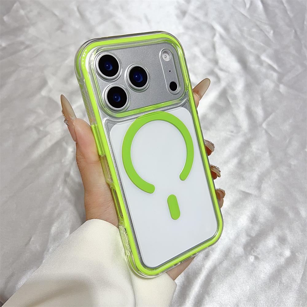 

Transparent For Magsafe Soft TPU 2 in 1 Magnetic Case For iPhone 17 16 15 14 13 12 11 Pro Max Plus Air Candy Color Clear Cover iPhone 15 Pro Max