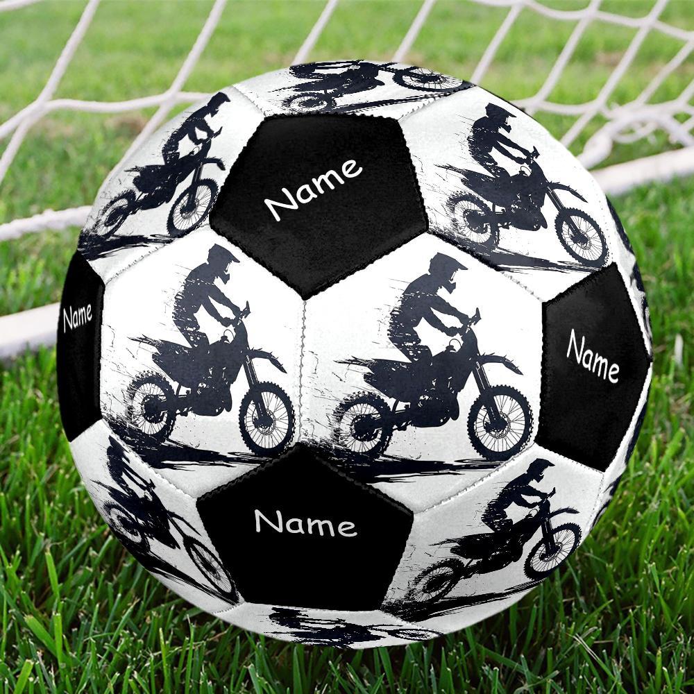 Custom Name Off Road Motorcycles Theme Size 5 Soccer Ball, Suitable for Both Indoor and Outdoor Matches, a Gift Suitable for Everyone.
