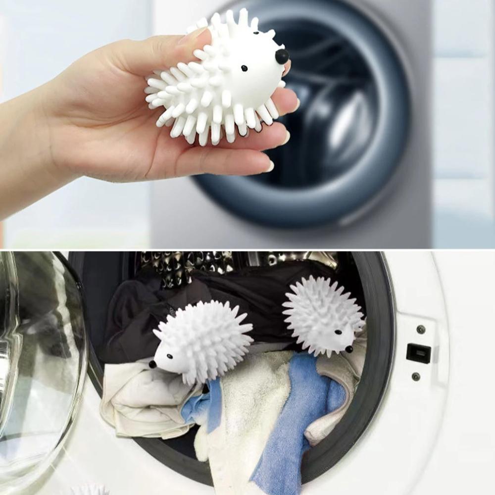 Palla per Bucato Riccio Bianco Rimuovi Macchie Anti-Groviglio Magica Lavaggio Pulizia Intreccio Vestiti Lavatrici Universali