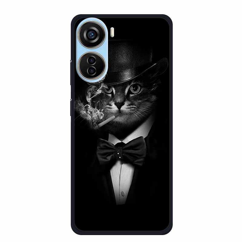 For ZTE Axon 40 LITE Case Popular Picture Black Silicone Soft Back Cover Case For ZTE Axon 40 Lite Case 40Lite Phone Cover Coque