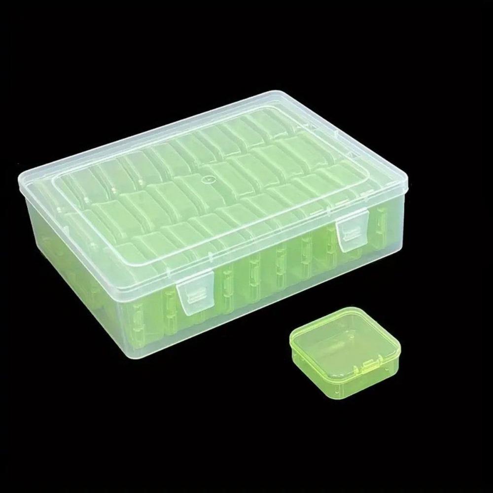 Plastic Jewelry Storage Case Multiple Grid Necklace Storage Container  Painting Accessories