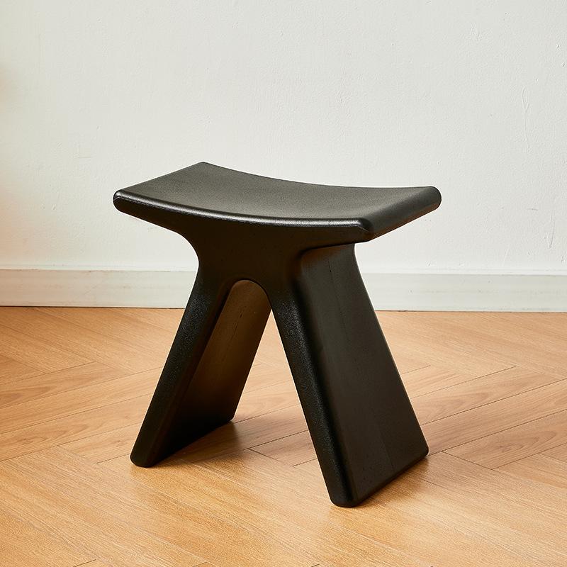 Nordic Plastic Living Room Stool Shoe Changing Bench Plastic Chair Vanity Chair Step Stool Portable Stool Space Saving Furniture