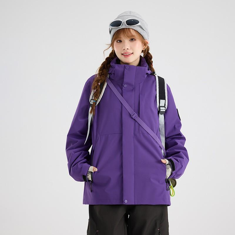 Men Women 3-in-1 Waterproof Windproof Hiking Jacket With Removable Down Liner Outdoor Trekking Camping Winter