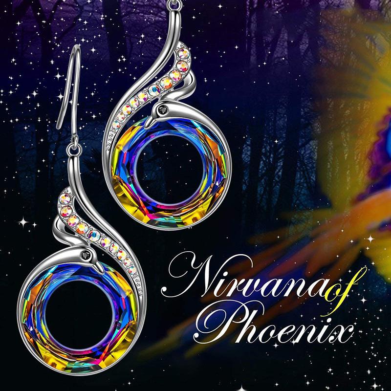 Recommended Beautiful, Unique And Simple Peacock Shape Earrings, Earrings, Colorful Creative Earrings