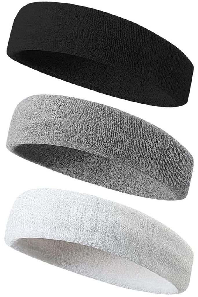 Sports Headband for Men, Sweat Wicking, Eco-Cotton Material, Sponge-like Absorbency, Breathable, Elastic, Lightweight, Quick-Drying, for Running,