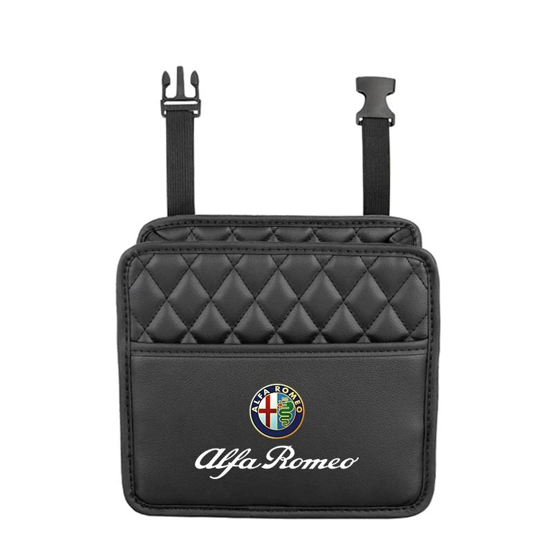 Hub Caps Car Seat Backrest Storage Stowing Tidying Pocket For Alfa Romeo 156 159 147 4C 8C 166 Giulia Giulietta Stelvio Spider T TUVXY1