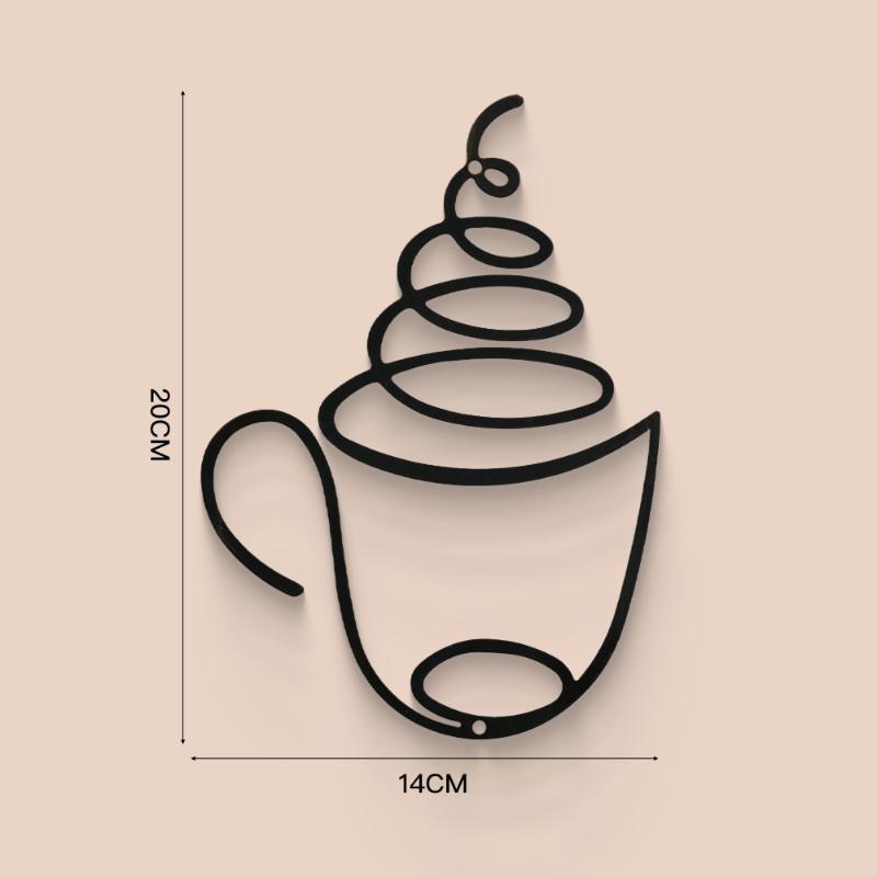 1Pc Creative Coffee Wall Hangings Coffee Shop Decorations Interior Wall Decorations Wall Hanging Iron Paintings