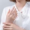 New Temperament Exquisite Crystal Star Zircon 925 Sterling Silver Jewelry Personality Fashion Popular Opening Rings TYB007