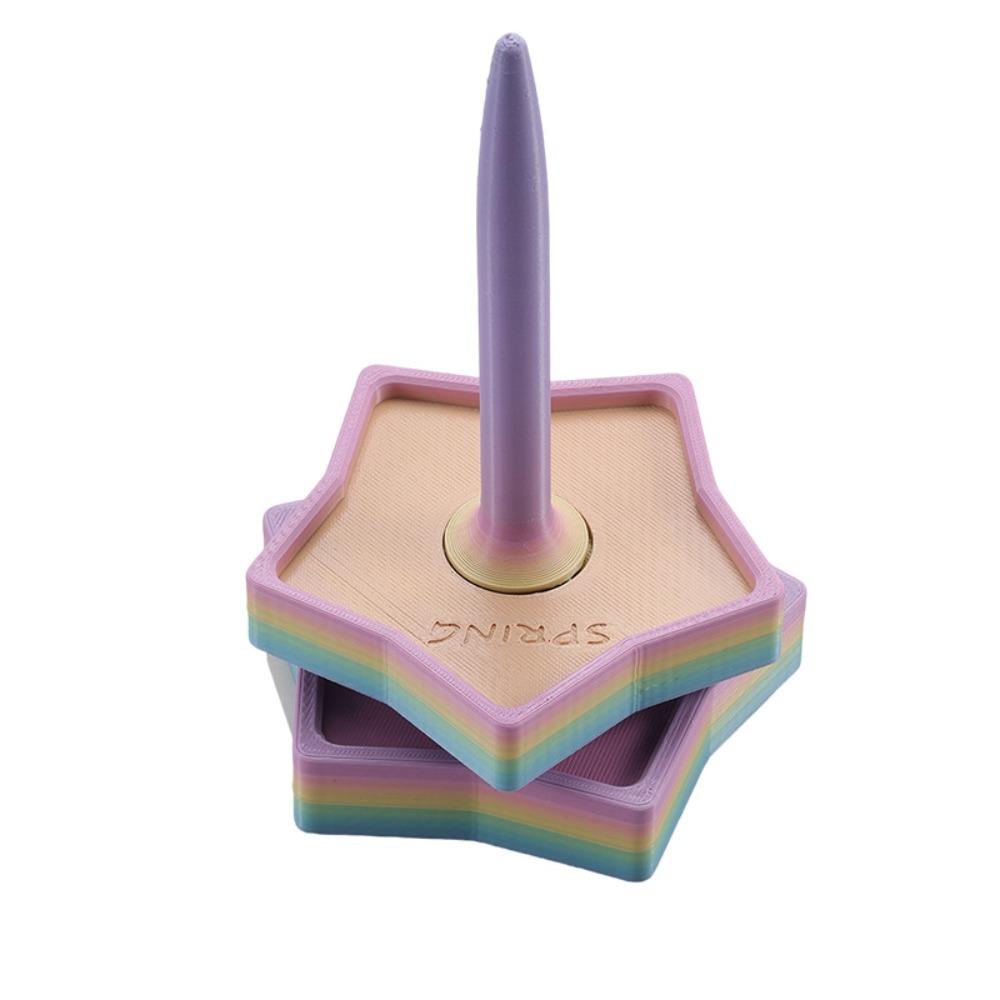 

Rainbow Color Extra Thick Yarn Holder Stand, Detachable 360° Spinning Thread Spool Rack for Knitting & Crochet Storage