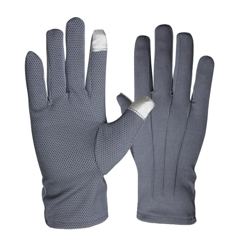 Screentouch Fingerhandschuhe Rutschfeste Punkte Formelle Smoking-Handschuhe Etikette-Handschuhe für Marschkapellen-Guard Tägliche Nutzung