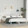 Bed Frame with Headboard White 140 x 200 cm Solid Pine Wood