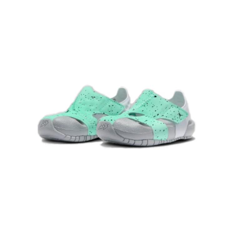 New Jordan Flare Jordan Anti-Slip Wear-Resistant Low-Top Toddler Shoes Gray Green Infant And Toddler CI7850-302