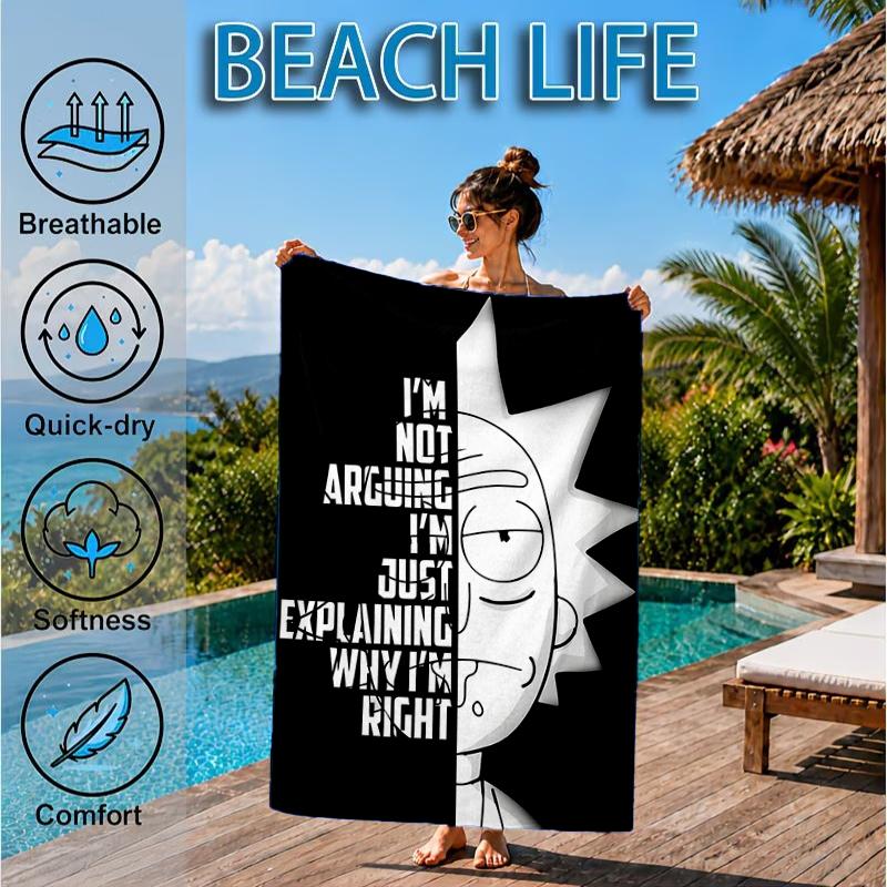Monster Scientist Beach Towel, Microfiber Beach Towel, Perfect For Pool, Beach, Travel, Home Decor Beach Party Fan gifts