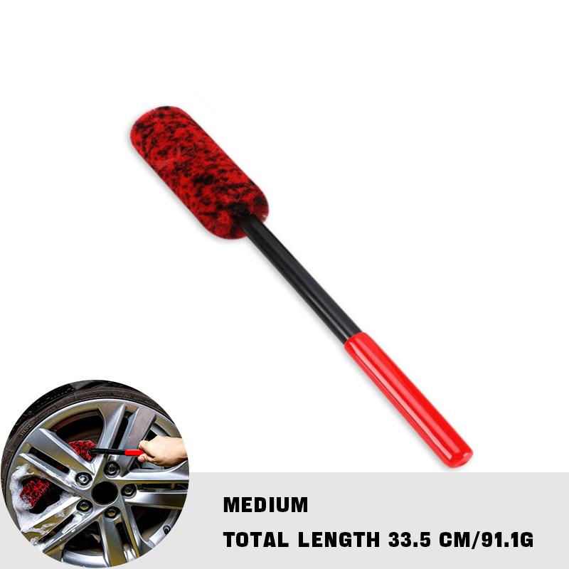 SEAMETAL Car Wheel Tire Brush Universal Wash Wheel Brush PP Handle Wool Brush Car Cleaning Brush