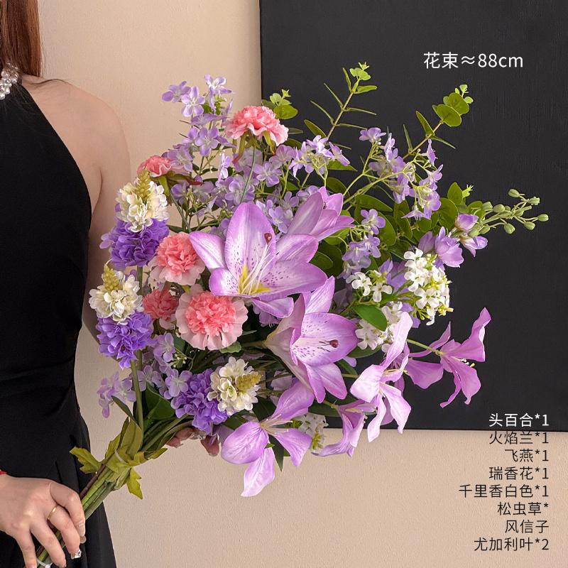 Französische Luxus-Kunstblumen Künstliche Simulierte Blumensträuße Hochwertige Realistische Foto-Requisiten Muttertag Hochzeitsdeko