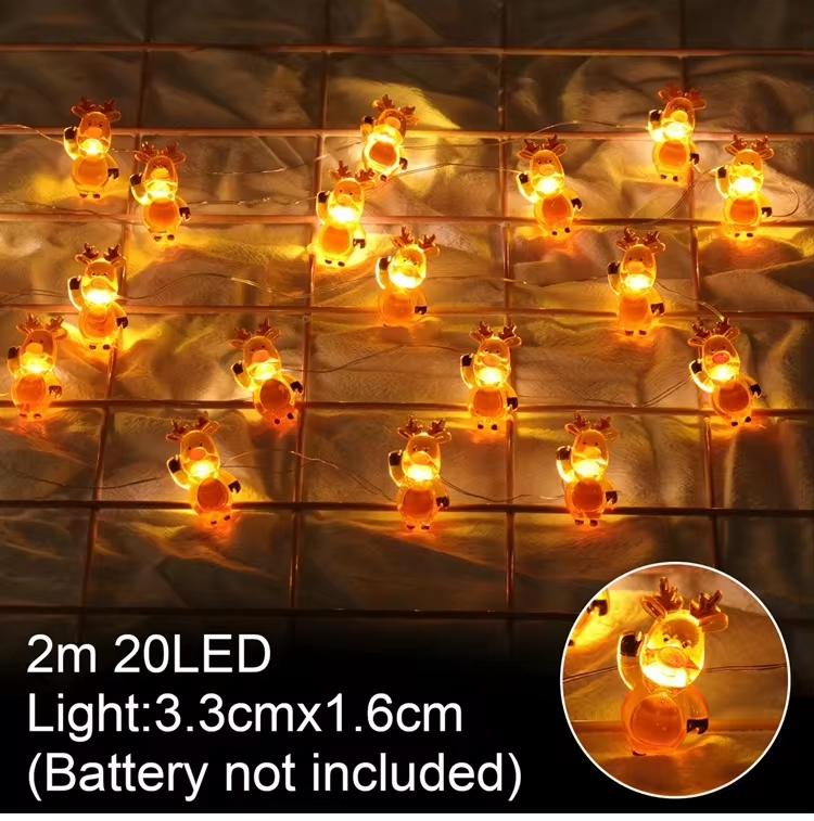Santa Claus LED Light String Merry Christmas Decoration For Home 2025 Cristmas Ornament Xmas Navidad Natal Gifts New Year 2025