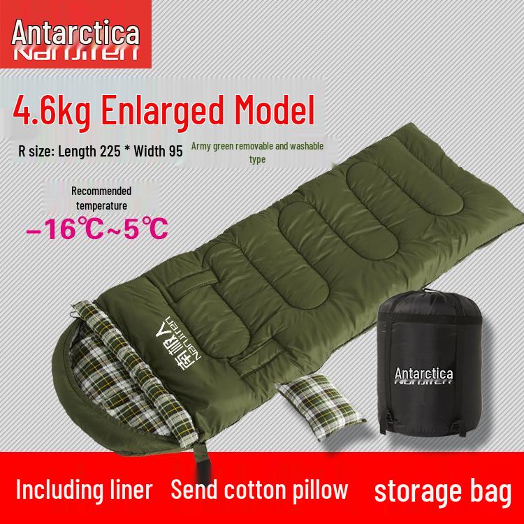Men's Winter Sleeping Bag - Outdoor/Indoor, Thickened, Pure Cotton, Warm, Single Person Camping & Travel
