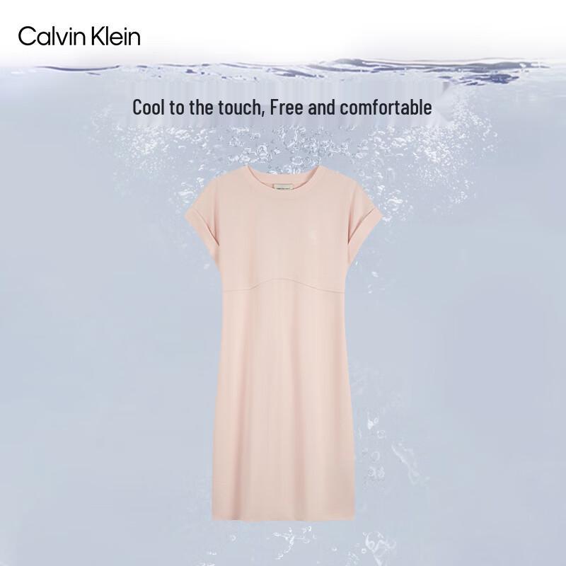 

Calvin Klein Jeans Women s Sun Protection Knit Short Sleeve Dress XS