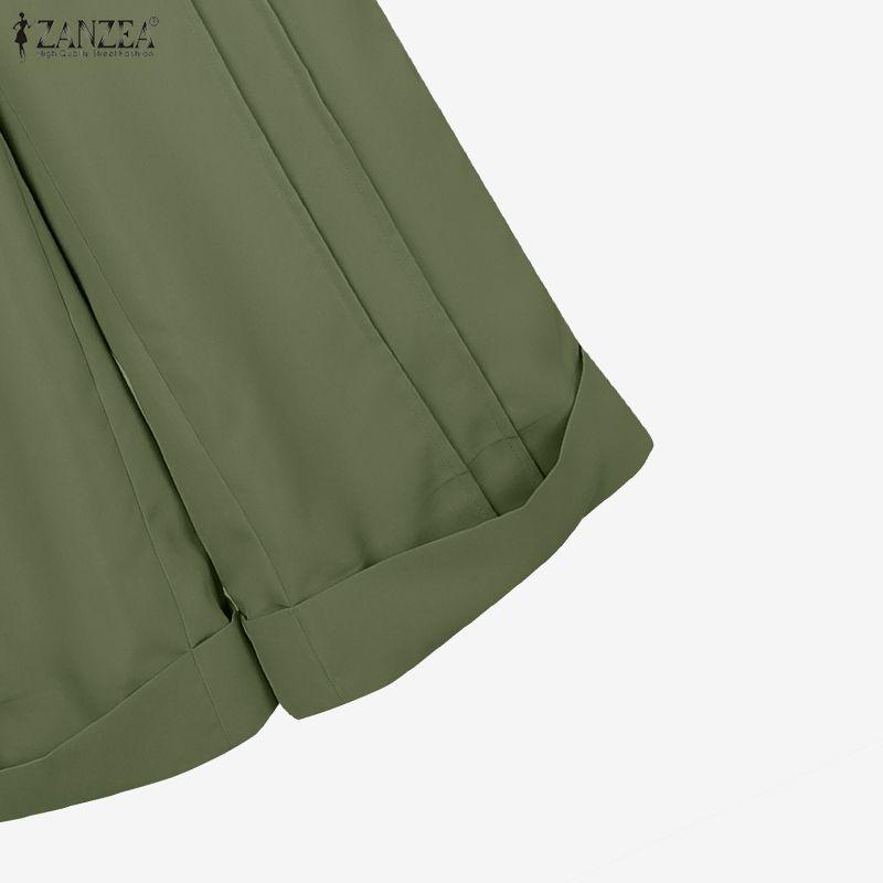 ZANZEA Lässiges zweiteiliges Anzug-Set für Damen mit langärmeliger Bluse und Hose