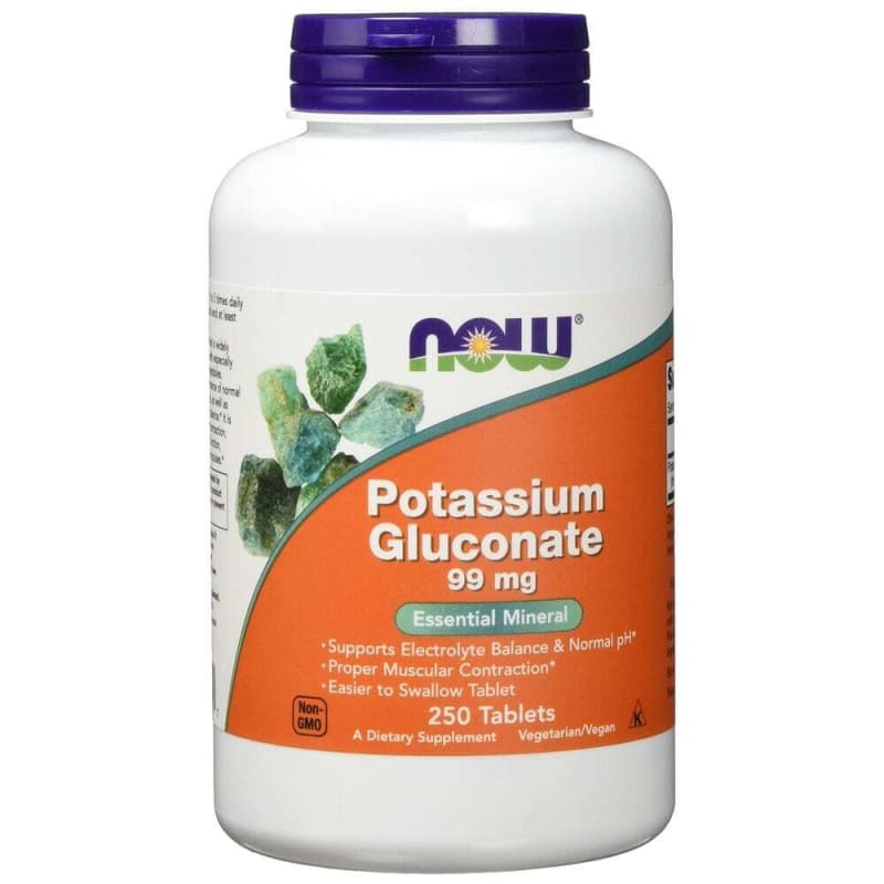 

Now Foods Potassium Gluconate 99 mg 250 Tablets