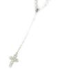 Les Trésors De Lily [L1641] - Silver Ivory 'Mystic Cross' Designer Necklace