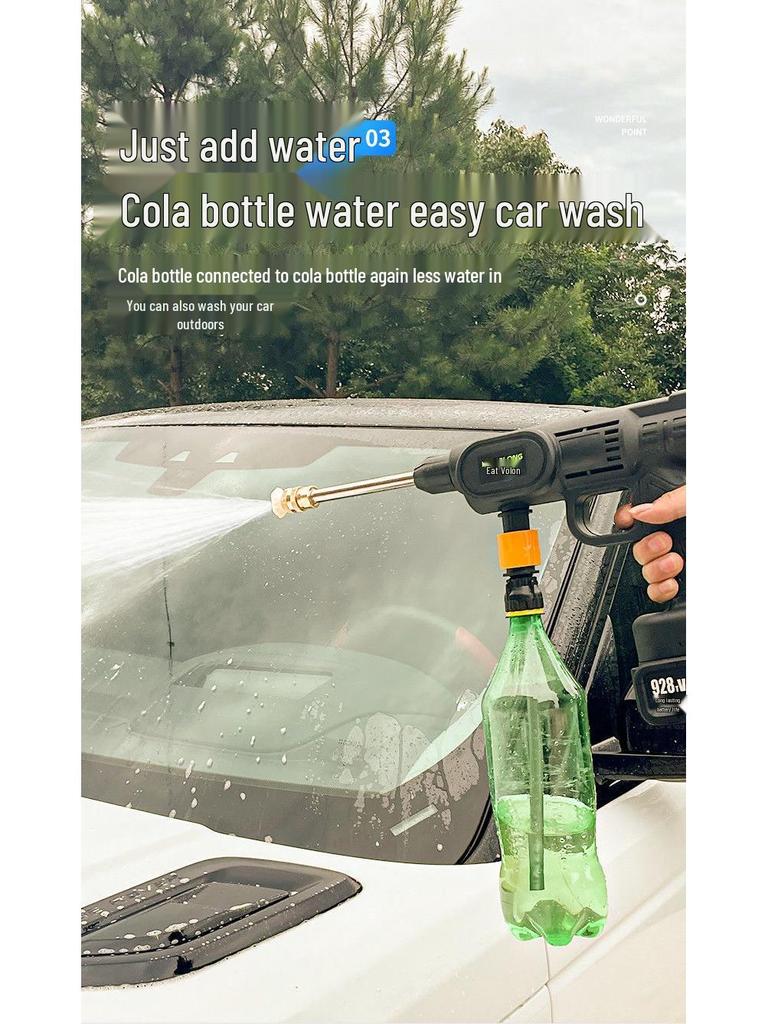Portable Rechargeable High-Pressure Wireless Car and Floor Washer with Lithium Battery Water Pump