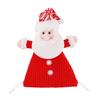 Christmas Doll Knitted Candy Bag Reusable Drawstring Gift Bag Santa Claus Snowman Shape Holiday Party Favor Bag