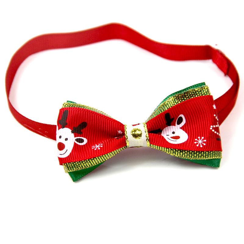 Christmas Small Dogs Collar Attachment Bow Ties Xmas Parties Puppies Cats Collar Charms Accessories Slides Bowties Assorted