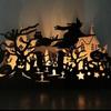 Novelty Witch Silhouette Candle Holder Halloween Candle Holder for Party Decor