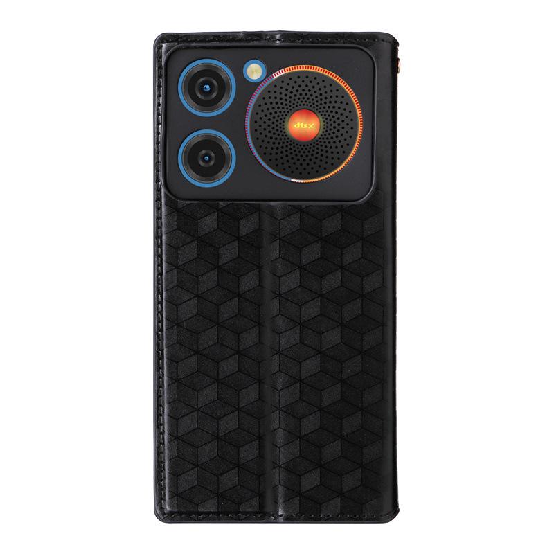 ZTE Nubia Musik Handyhülle mit Kartenfach: Leder mit 3D-Textur, Magnetischer Klappdeckel