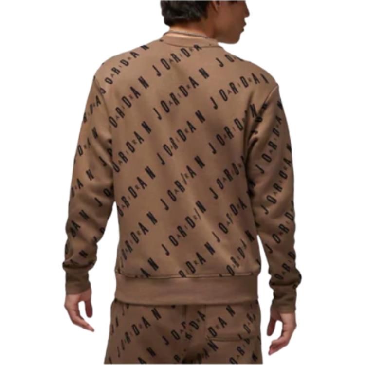 Jordan Sweatshirts Men's Brown Crew Neck Moderate Regular