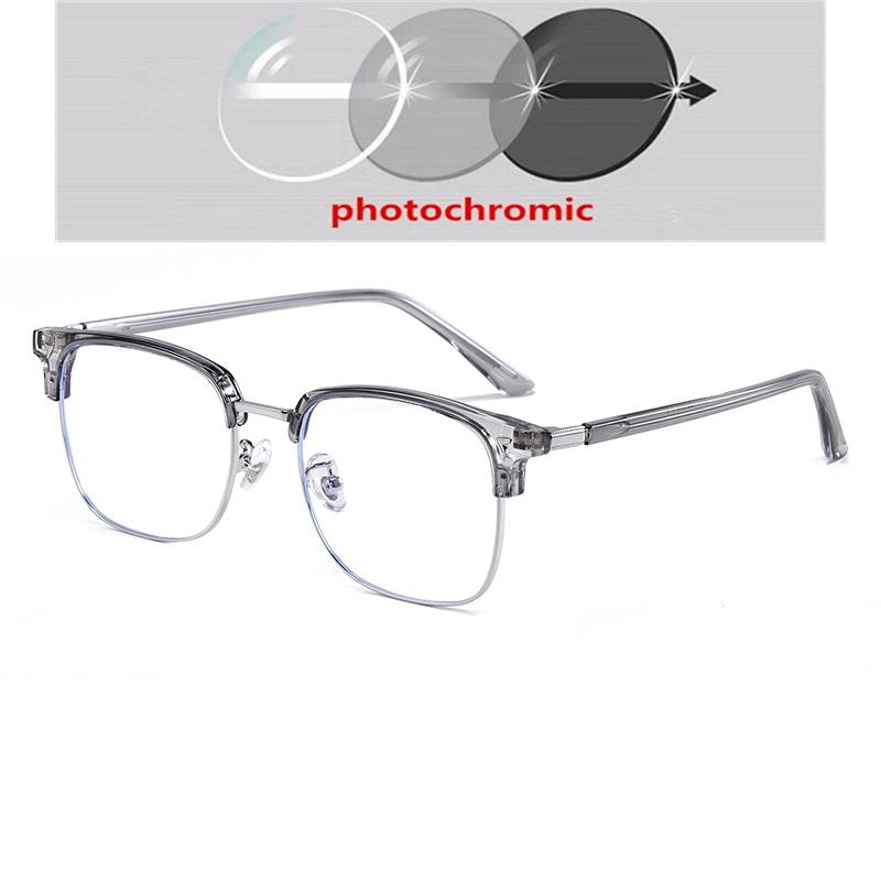 0 -0.5 -0.75 To -6.0 Half Frame  Anti Blue Rays Square Nearsighted Glasses For Women  Shortsighted Prescription Spectacles