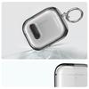 For AirPods Pro 3 Case Clear Electroplated TPU PC Earbuds Cover with Lock Clasp / Carabiner