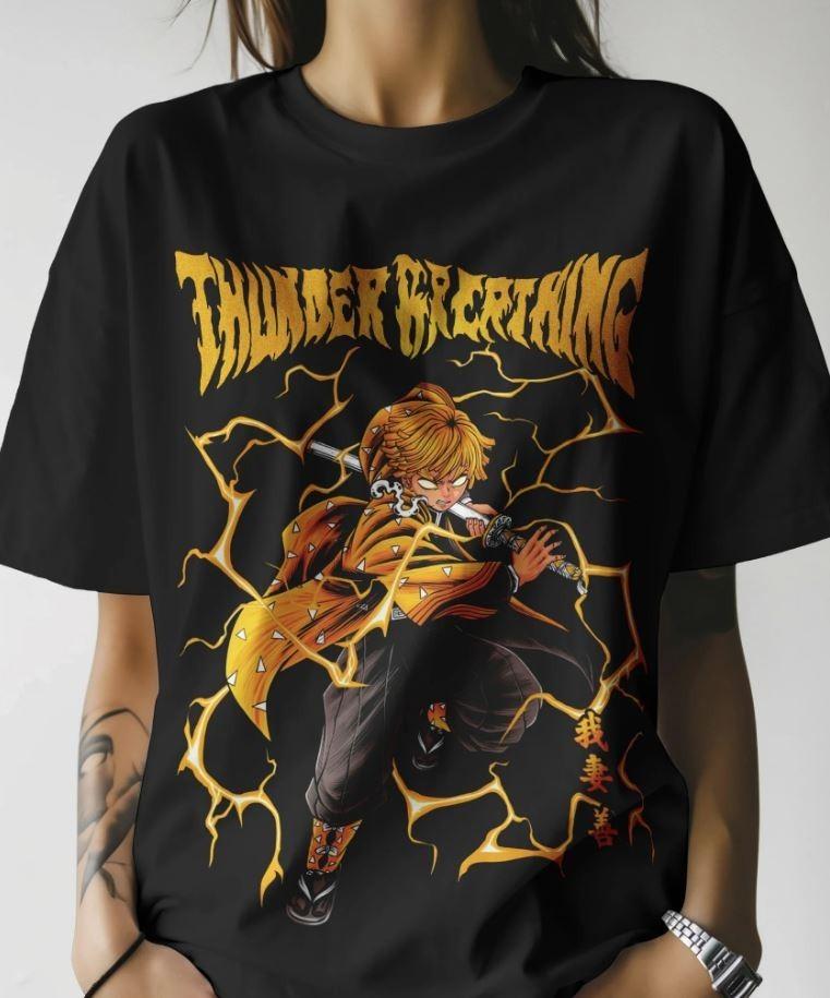 

Demon Slayer Agatsuma Zenitsu Thunder Breathing T Shirt Anime Vibrant Unisex Tee M