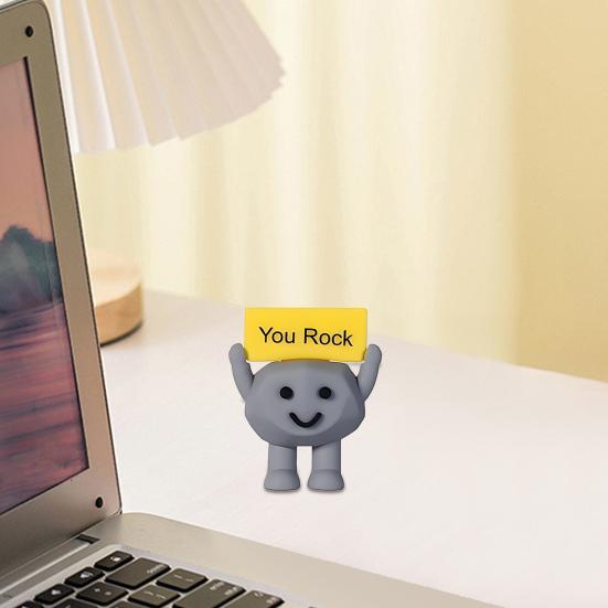 Kapesní objetí Motivační kámen s pozitivní kartičkou Emoční podpora Pryžová Mini Ozdoba You Rock Dekorace Inspirativní dárek