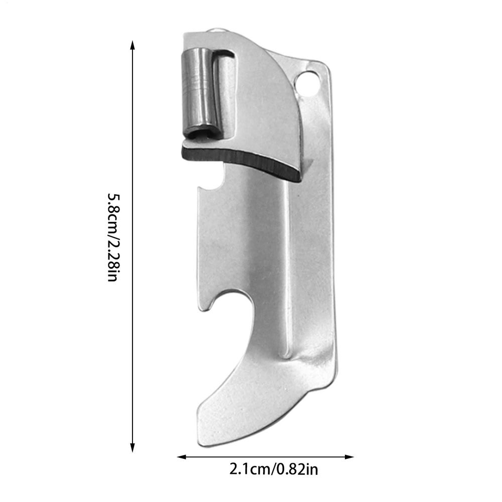 1pcs Stainless Steel Can Opener Stainless Steel Can and Bottle Opener Safe Cut Can Opener for Beers Cans Beverages Lid Openers серебряный