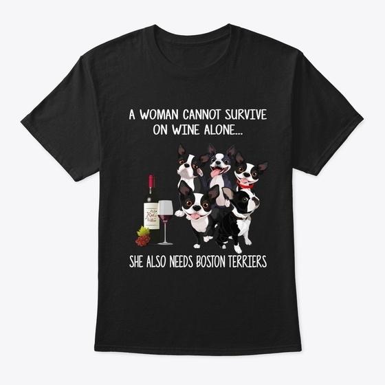 

Стандартна футболка унісекс Boston Terrier Love And Wine S