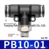 Three-Way Pneumatic Quick Connector Set for Air Hoses - Black, White, Blue Fittings