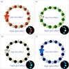 Halloween Ghost Lightup Glass Beaded Bracelet For Festival Celebrations