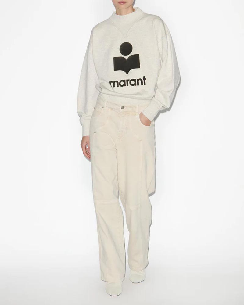 Nová zimní dámská bavlněná mikina s flockovaným logem a stojáčkem - evropský a americký styl